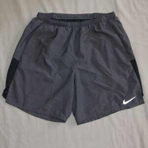 Nike Dri Fit Challenger Running Shorts Standard  7" Lined Gray Blue Men's sz M